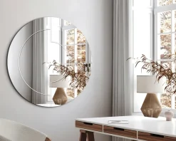 Spejl indgravering I Ø.80 cm