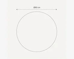 Spejl indgravering I Ø.80 cm