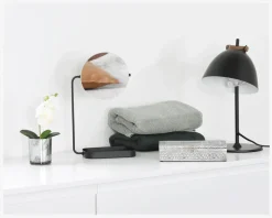 Spejl m. Bakke Sort H. 32,5 cm