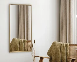 Spejl slim egetræ 40x80 cm