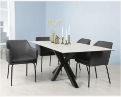 Spisebord Heaven grå B. 100 x L. 200 cm