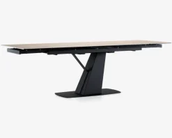 Spisebord i glas/keramik med udtræk