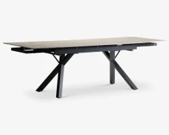 Spisebord i travertin farvet keramik