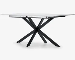 Spisebord Inkl. 1 tillægsplade hvid/sort