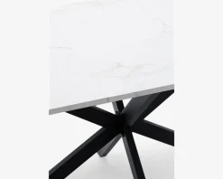 Spisebord Inkl. 1 tillægsplade hvid/sort