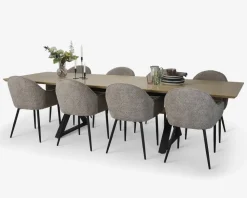 Spisebord med 3 butterfly tillægsplader