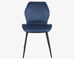 Spisebordsstol i blå velour