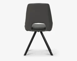 Spisebordsstol i grå kunstlæder