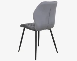 Spisebordsstol i grå velour