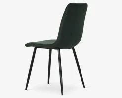 Spisebordsstol i grøn velour
