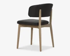 Spisebordsstol i læder med armlæn