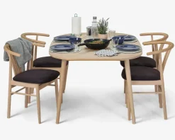 Spisebordsstol i massiv ubehandlet bøg