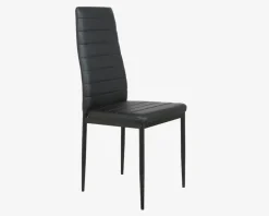 Spisebordsstol i sort kunstlæder