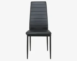 Spisebordsstol i sort kunstlæder