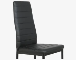 Spisebordsstol i sort kunstlæder