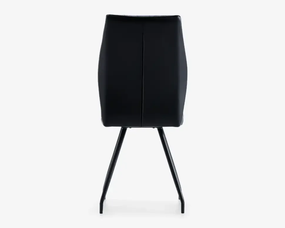 Spisebordsstol i sort kunstlæder