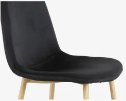 Spisebordsstol i sort velour