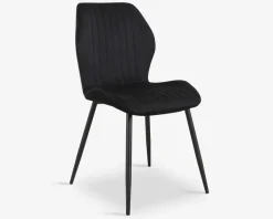 Spisebordsstol i sort velour