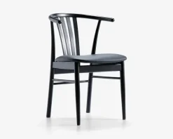 Spisebordsstol i sortlakeret bøg