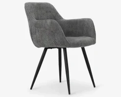 Spisebordsstol med armlæn i grå