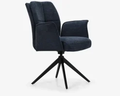 Spisebordsstol med armlæn og drejestel