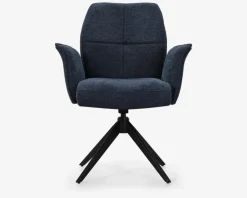 Spisebordsstol med armlæn og drejestel