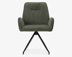 Spisebordsstol med armlæn i grøn