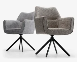 Spisebordsstol med armlæn beige