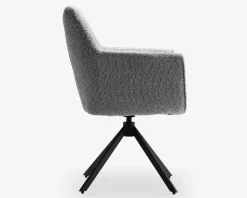 Spisebordsstol med armlæn grå