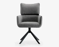 Spisebordsstol med armlæn i grå