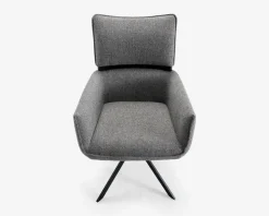 Spisebordsstol med armlæn i grå