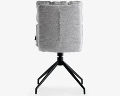 Spisebordsstol med drejestel i sølvfarvet