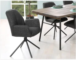 Spisebordsstol med drejestel og armlæn