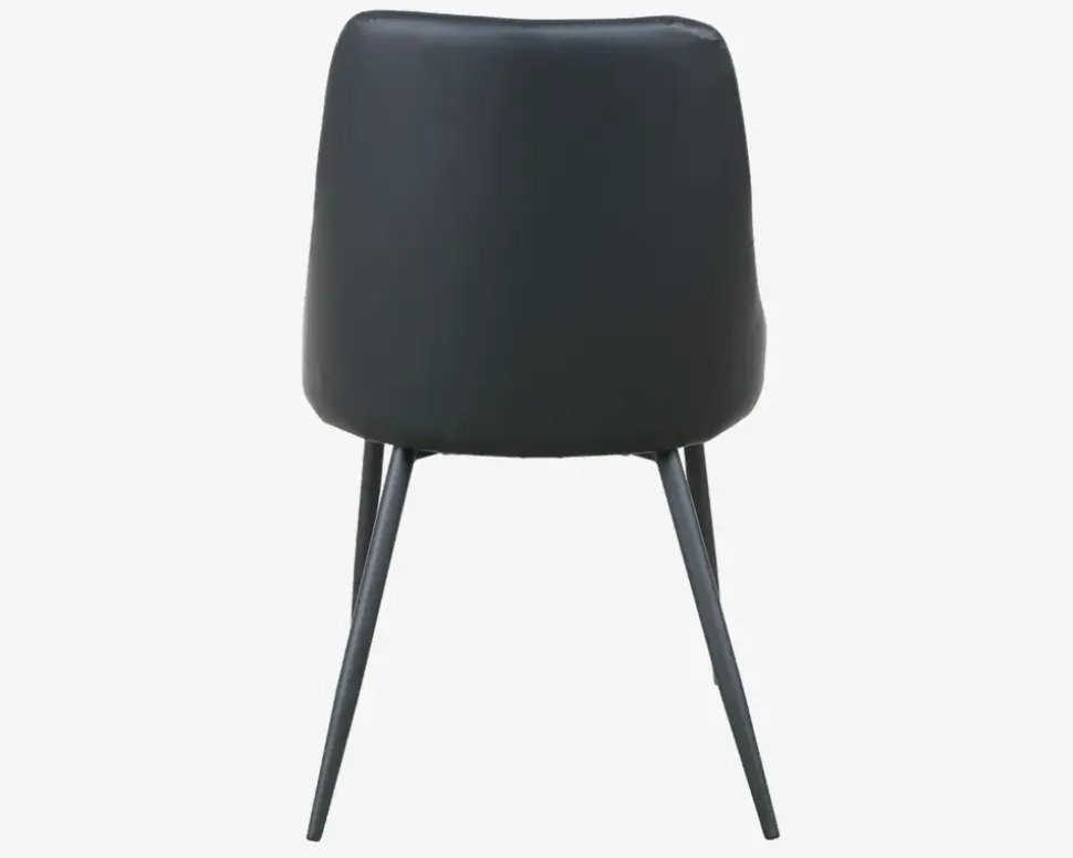 Spisebordstol i sort kunstlæder