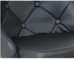 Spisebordstol i sort kunstlæder