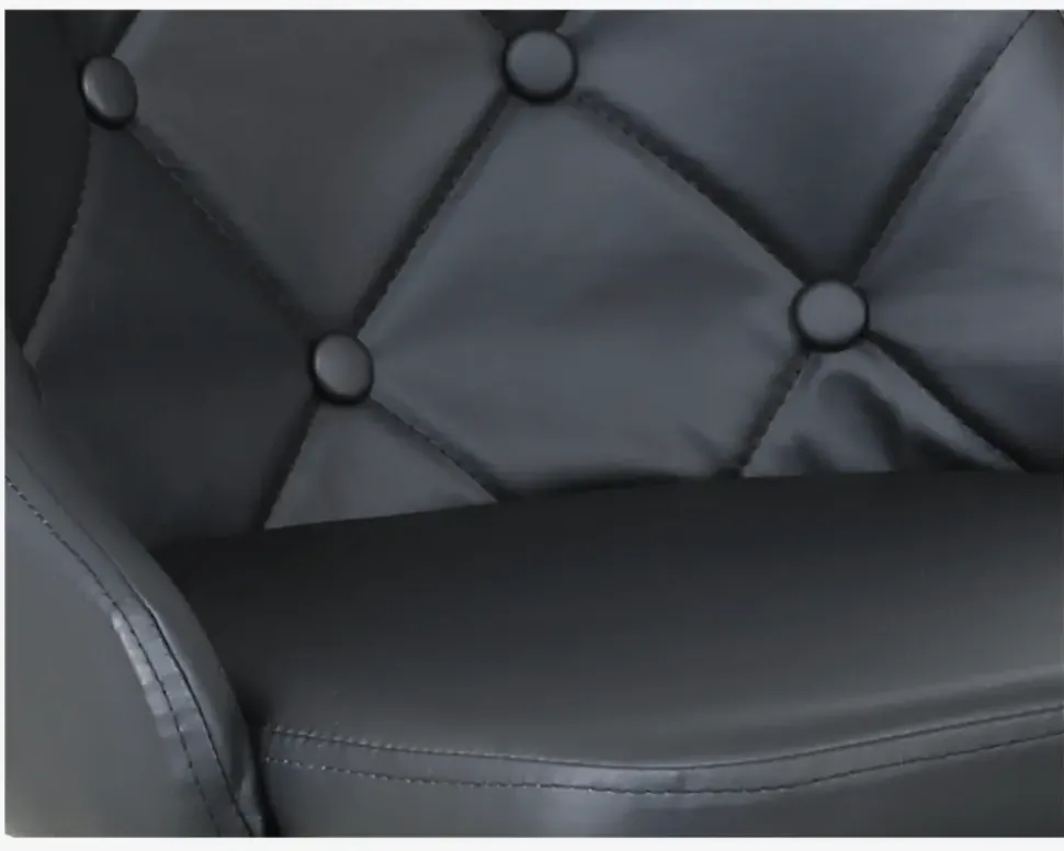 Spisebordstol i sort kunstlæder