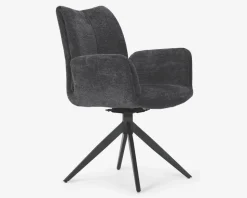 Spisestuestol med armlæn i grå