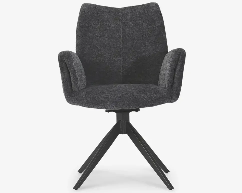 Spisestuestol med armlæn i grå