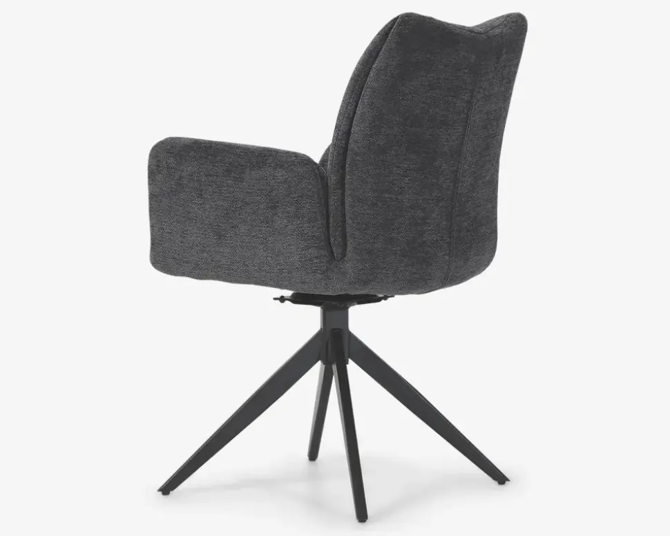 Spisestuestol med armlæn i grå