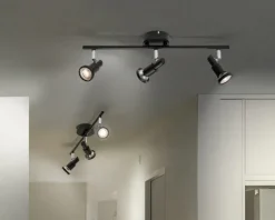 Spot 3xGU10 sort L.48,6 cm