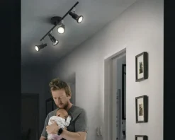 Spot 4xGU10 sort L.68,4 cm