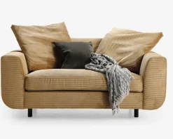 Stol 1,5 pers stol Motive gul fløjl