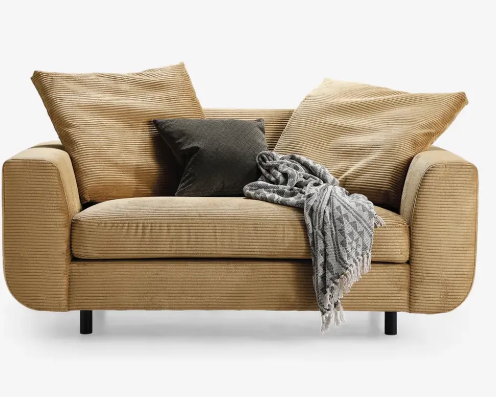 Stol 1,5 pers stol Motive gul fløjl