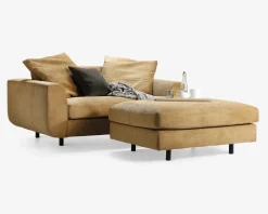 Stol 1,5 pers stol Motive gul fløjl