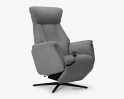 Stol med indbygget fodskammel og løftefunktion