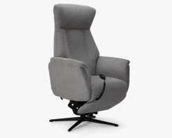 Stol med indbygget fodskammel og løftefunktion