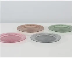 Tallerken Glas Ø.33cm Pink