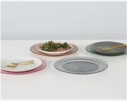 Tallerken Glas Ø.33cm Pink