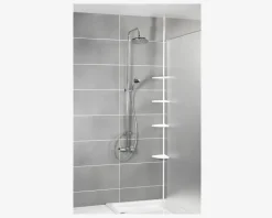 Teleskop-Hjørnehylde m. 4 hylder