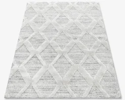 Tæppe Pisa lysgrå/hvid 140 x 200 cm